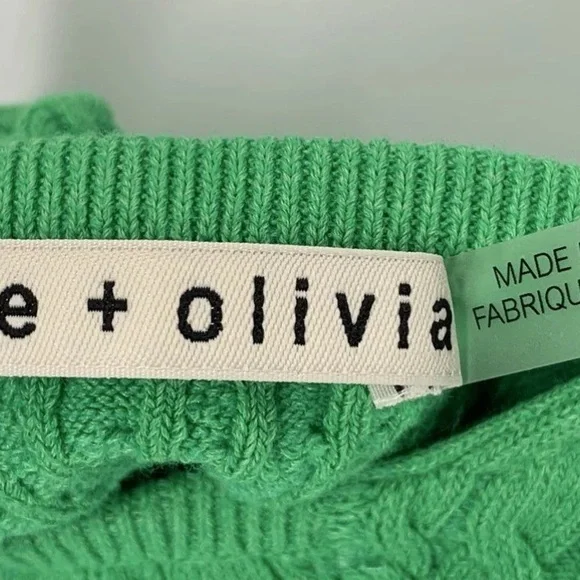Alice + Olivia Ike Green Cable Halter Top Small $295 - Picture 9 of 9